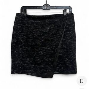 Kenneth Cole Charcoal Mini Skirt with Sleek Detail